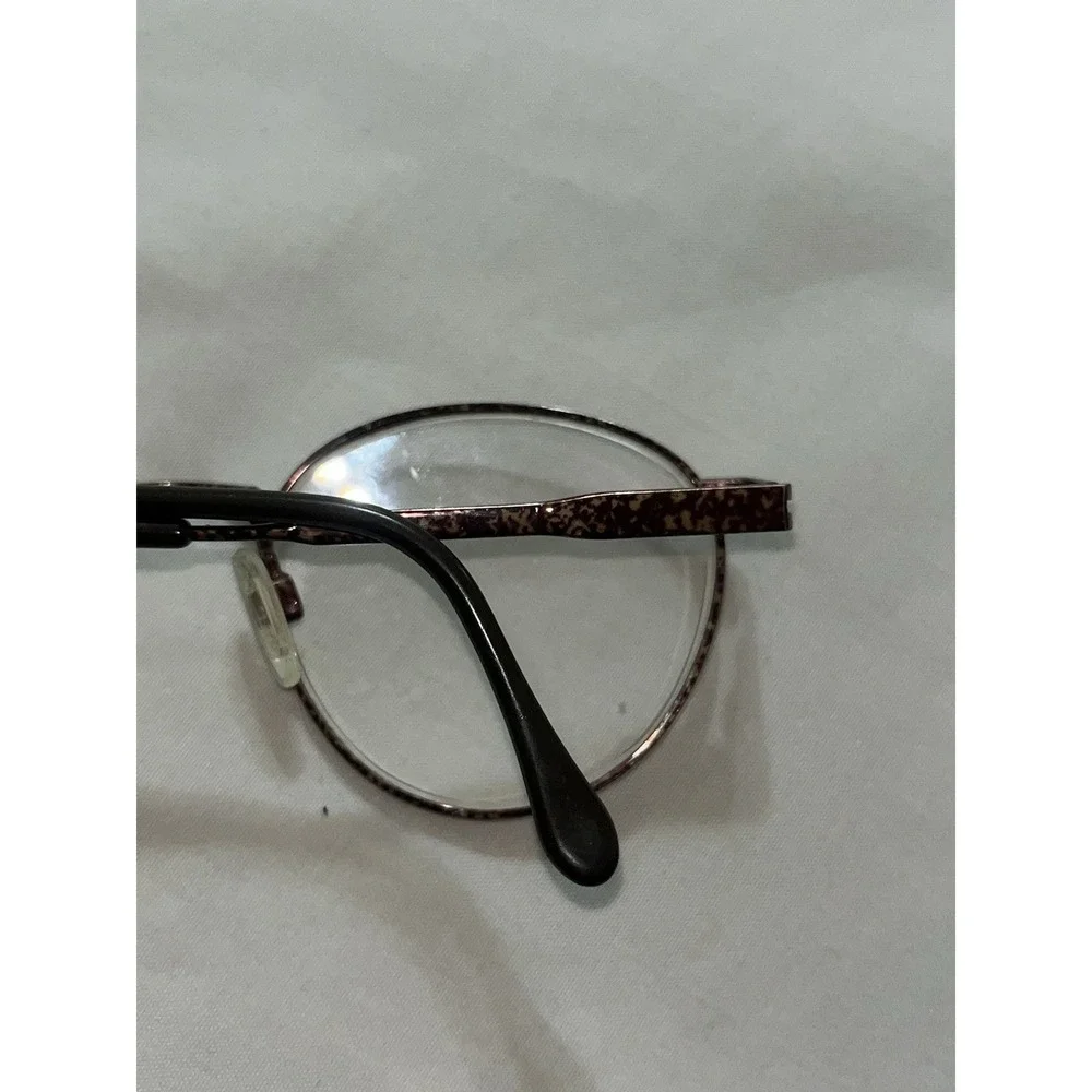 Luxottica 402 Eye Glasses Round Burgundy Tortoise Shell Carbomahogany 47-20-140